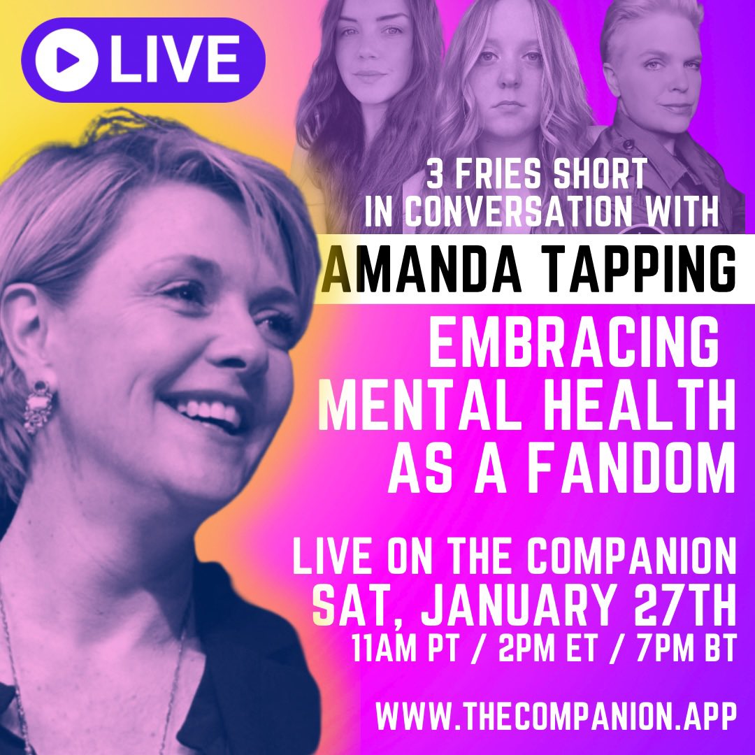 What’s that? We already had a chat with Amanda? Well, we’re doing it again! This time over on @TheCompanionApp. Talking all things mental health in the post holiday January blues. Info at thecompanion.app #mentalhealth #amandatapping #stargatesg1 #selfcare #livestream
