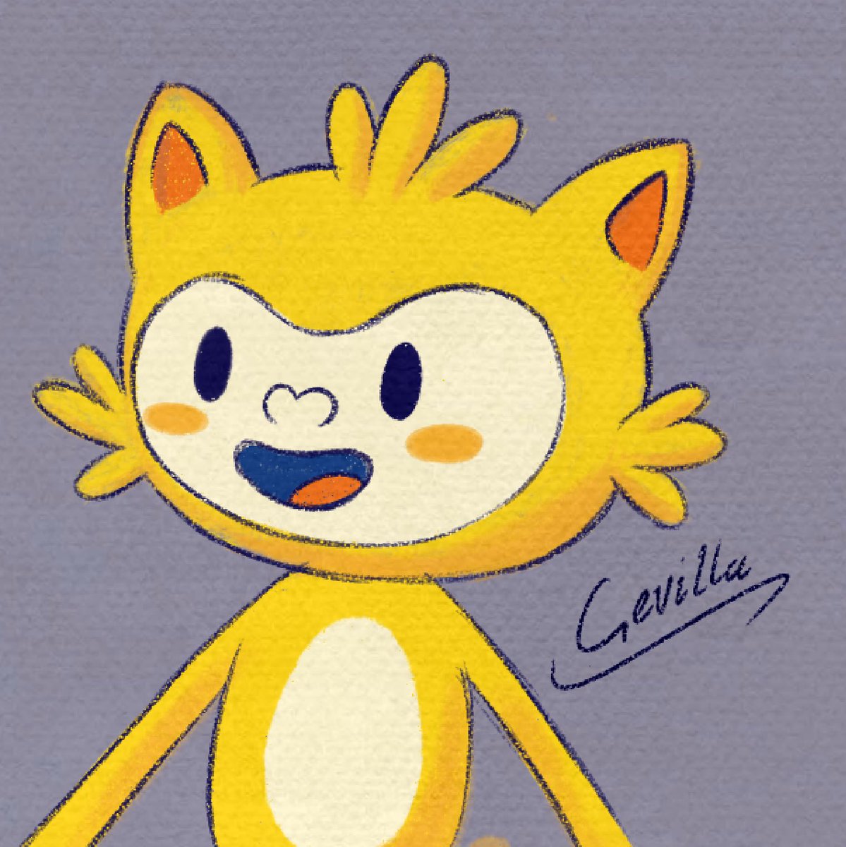 GatesJLCevilla's tweet photo. Probé experimentar con una nueva técnica dibujando a #Vinicius de #Rio2016.

(Voy a probar estos nuevos #hasttag a ver si se da a conocer: #mascotverse, #olympicmascots) https://t.co/NmxcSudlFv