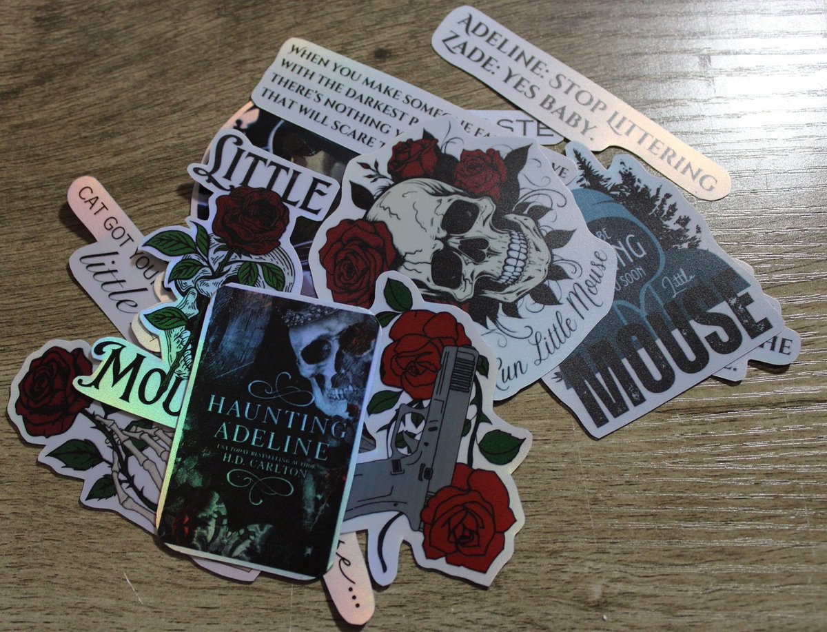 riorsonaddict's tweet photo. Haunting Adeline inspired Matte Holographic waterproof stickers #hdcarlton #zademeadows #catandmouseduet #bookishstickers #books #booktok https://t.co/ZYyTW2T3Tk https://t.co/g7uUPaInqt