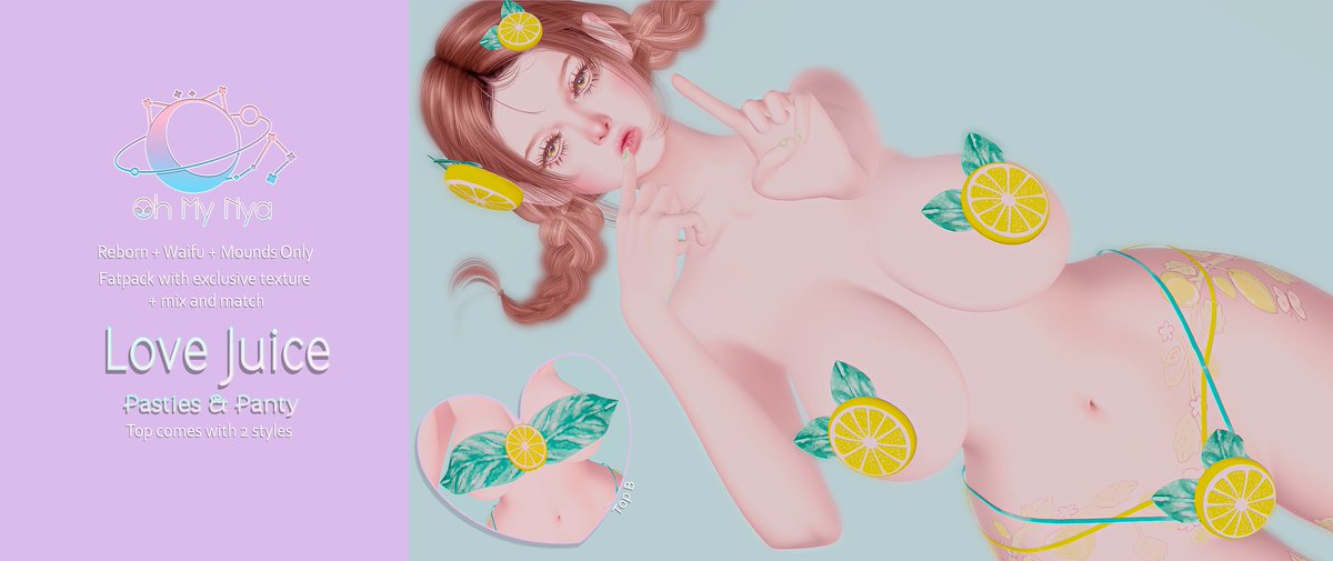 OhMyNyaSL's tweet photo. New release 
~ OMN ~ Love Juice pasties / panty / Hair pin at KawaiiProject❤️ 

#kawaii #secondlife #Cute #adorable 
https://t.co/nQMyJJiDqa https://t.co/52KhHkCVZb