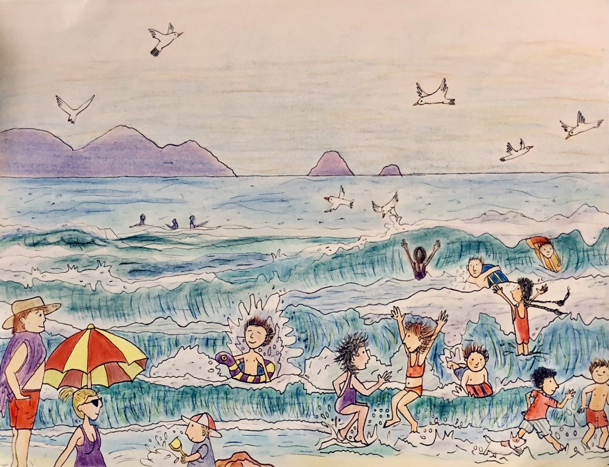 🎨 Working on some of the little one’s fav book covers! Here’s my version of Alison Lester’s Magic Beach 🏖️

<a href="/alisonlestersh/">Alison Lester</a>