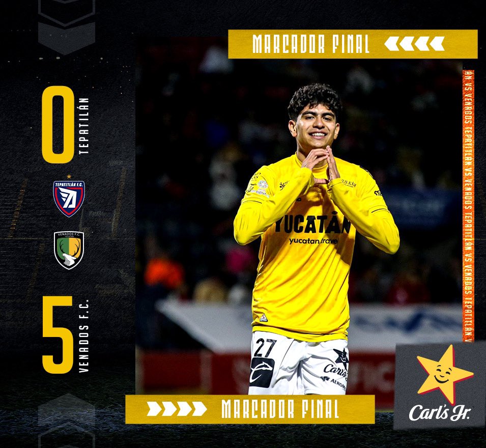 venadosfc's tweet photo. ¡Goleada en Tepa y segundo triunfo de visita consecutivo! ¡Hasta Yucatán se van los 3 puntos! 🔥🔰

• #PrimeroSoyVenado • #YucatánEsVenado • https://t.co/GlBtYQY9J9