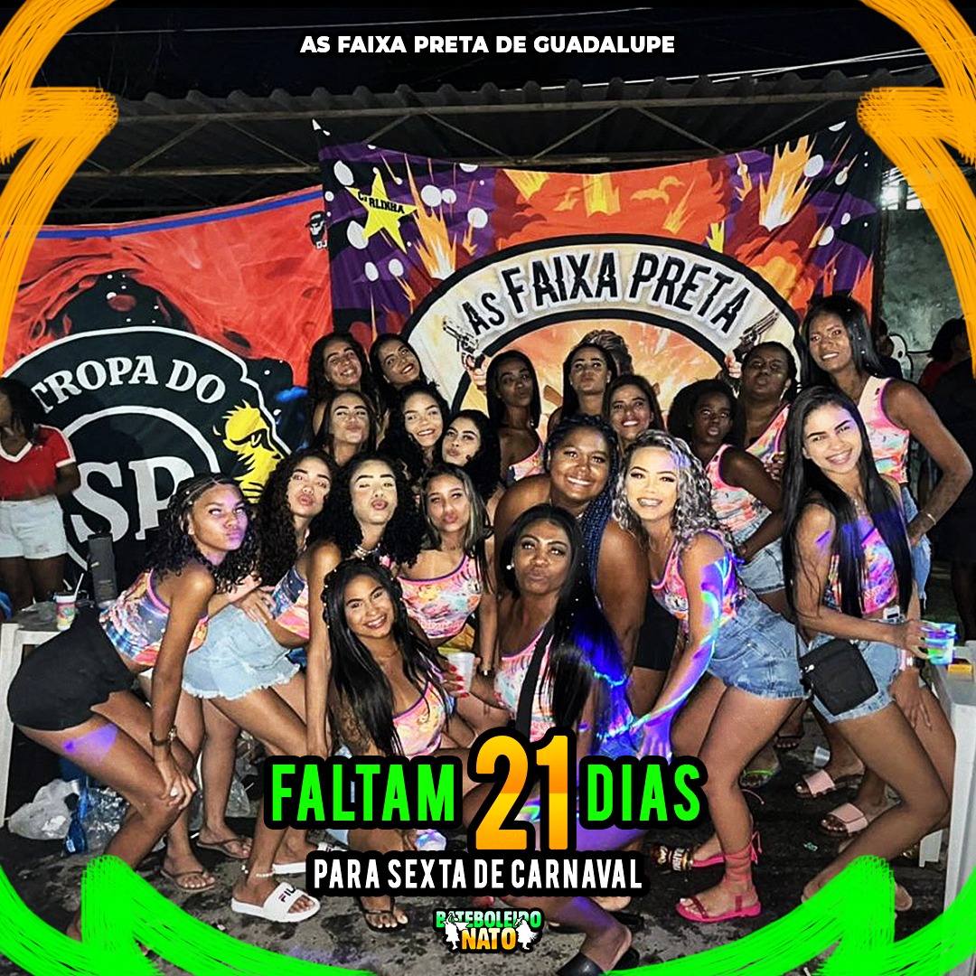 apyxfnd_gov's tweet photo. FALTAM 21 DIAS PARA SEXTA DE CARNAVAL 🎭 https://t.co/UbVlb3gX25