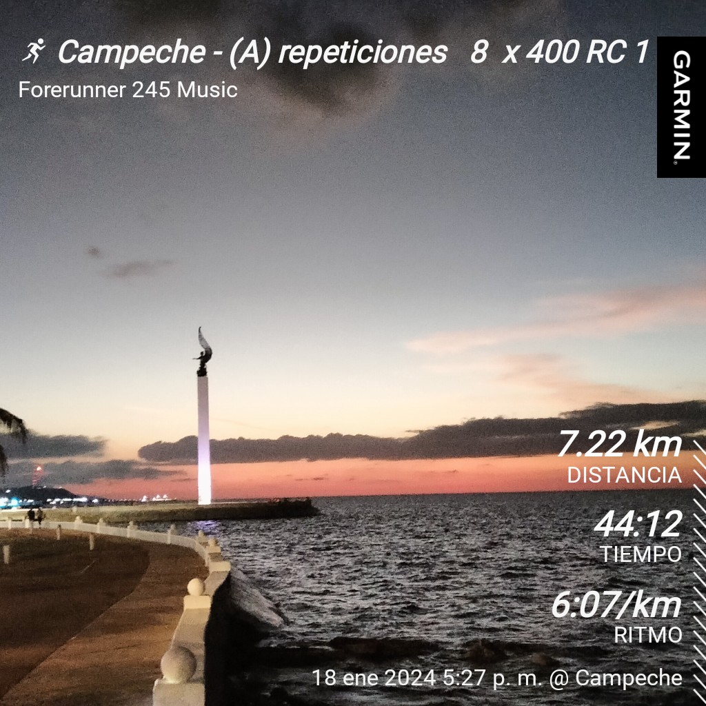 Today's shots friends greetings from Campeche Mexico 🏃🏃🏃🏃📸📸📸🇲🇽🇲🇽🇲🇽🇲🇽#garmin #beatyesterday