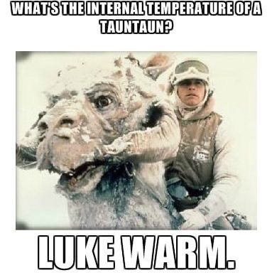 If you go out this weekend: Don’t forget to take your Tauntaun #StarWars