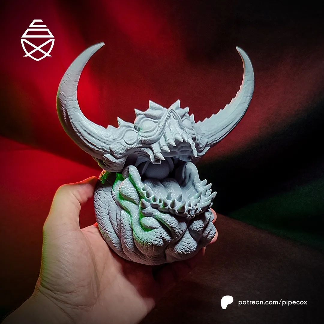 esun3dfilament's tweet photo. Wall mask #3dprinted and #design by @pipe.cox using eSUN PLA+ on #bambulab #P1P
.
.
.
#pipecox #ushi #oni #japan #stl #3dsculpting #3dprint #3dprintingcommunity #3dprinting #3dp #3dmodel #esun3dfilament https://t.co/fDHtLvH8Mt