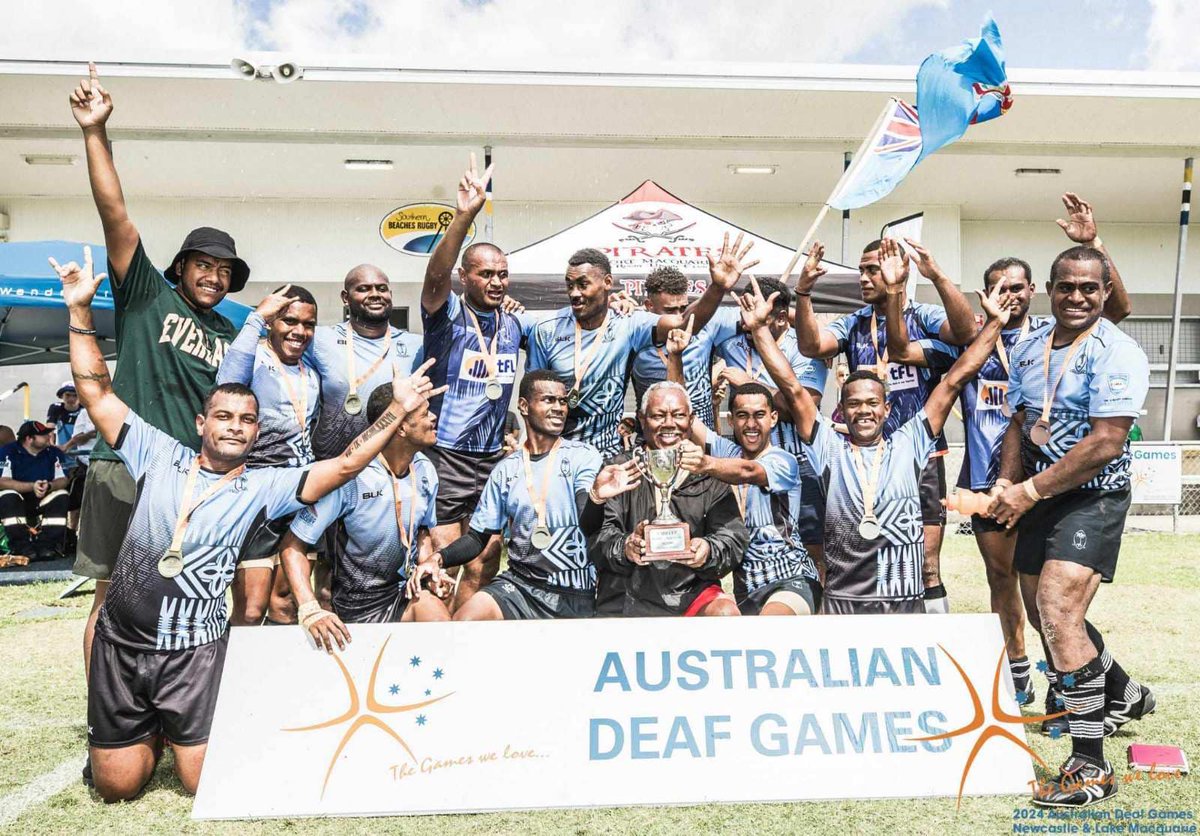 The Fiji Deaf 🧏🏽 and 🧏🏾‍♀️ Teams have stamped their mark as formidable opponents after they bagged both 🥇 in their 🏉 finals. Their win shows the ability of persons with disabilities to participate in mainstream sporting activities #disabilityinclsuion #inclusivesports #PDFsec