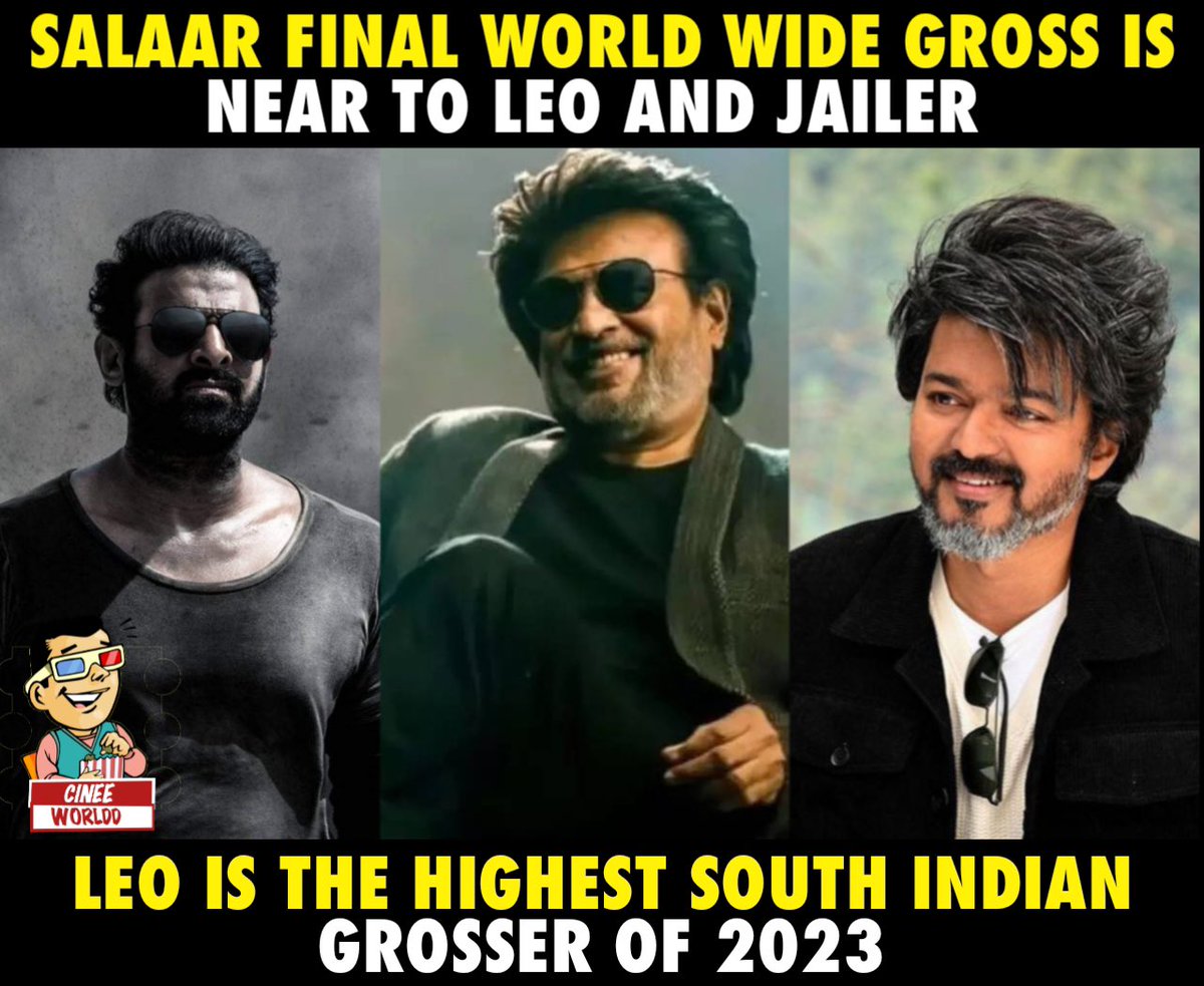 #LeoFilm 2023 South Highest Grosser💥

#Vijay #ThalapathyVijay #Prabhas #Salaar #Rajinikanth #Jailer #Cinee_Worldd