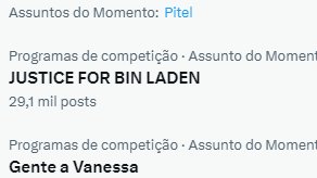 o pessoal do eua abrindo o twitter hj e vendo a tag do bin laden assim