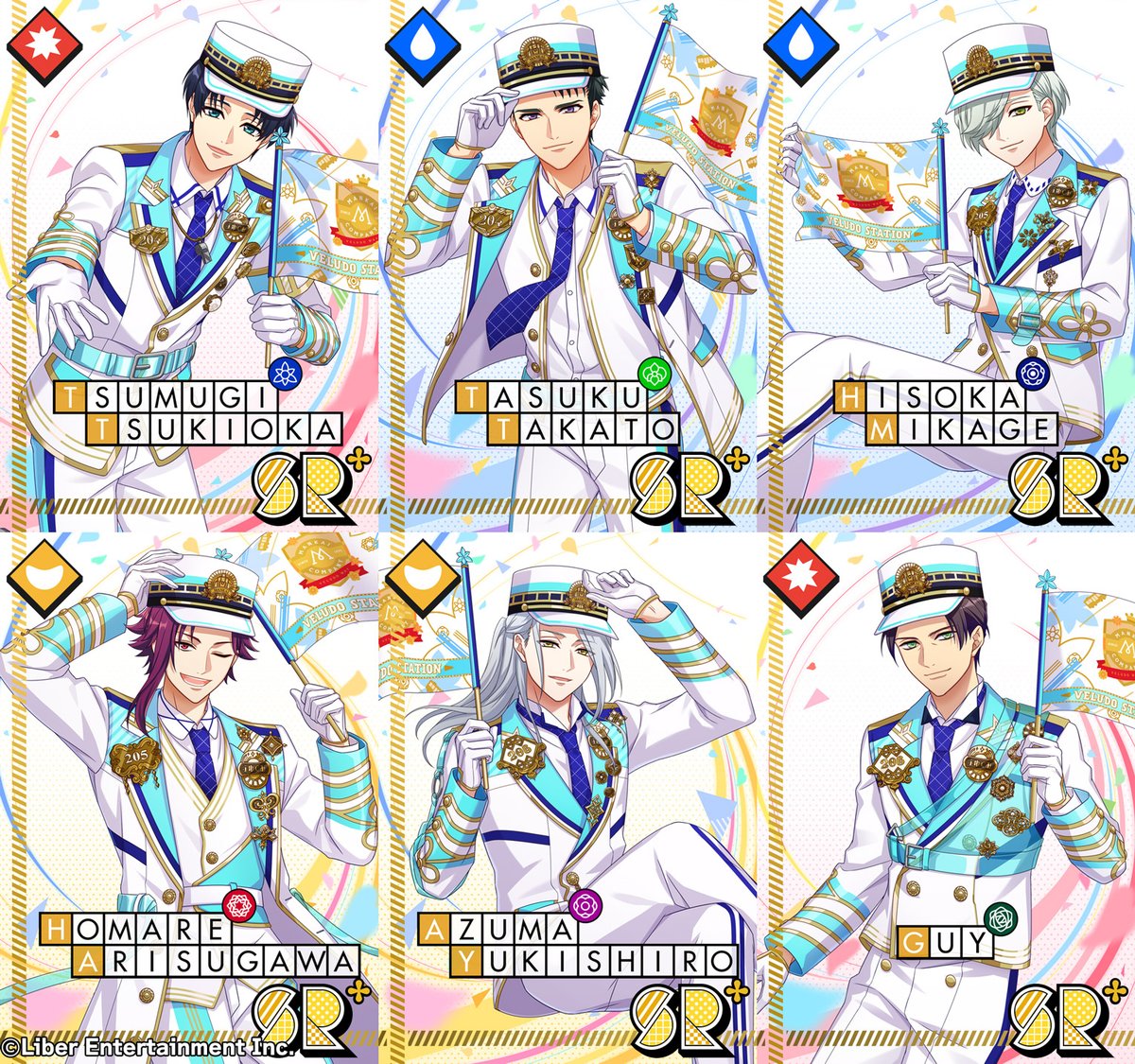 ★A3! 7周年限定スカウト★
1/21 0:00～限定スカウト『7th Anniversary』を配信いたします。全劇団員２４名の新規SRになります♪なお、それぞれ【春組】【夏組】【秋組】【冬組】と組ごとのスカウトに分かれておりますのでご注意ください。(1/2) #エースリー