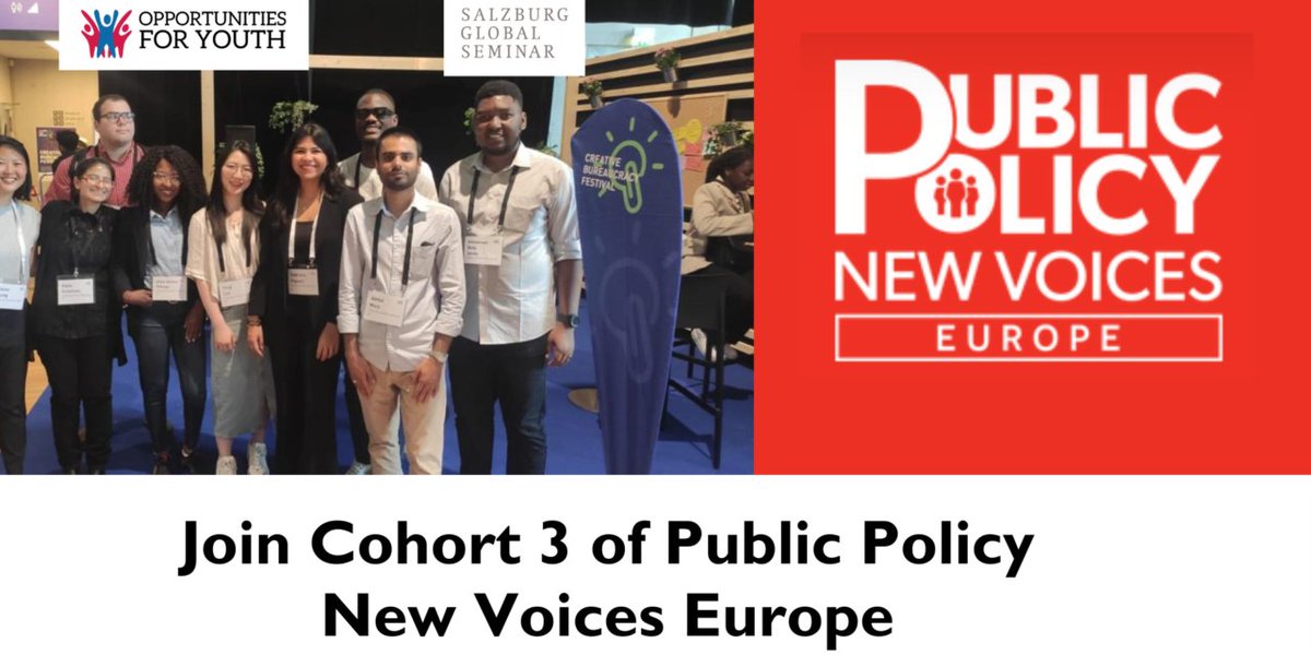 Final Call!! 

🌐 Applications open for Public Policy New Voices Europe Cohort 3! 🚀 Passionate about inclusive democracy? Join the fellowship

Deadline: Jan 19
Apply here: bit.ly/48x4aWI 

No cost to apply 🌍 #NewVoicesEurope #PublicPolicy #InclusiveDemocracy