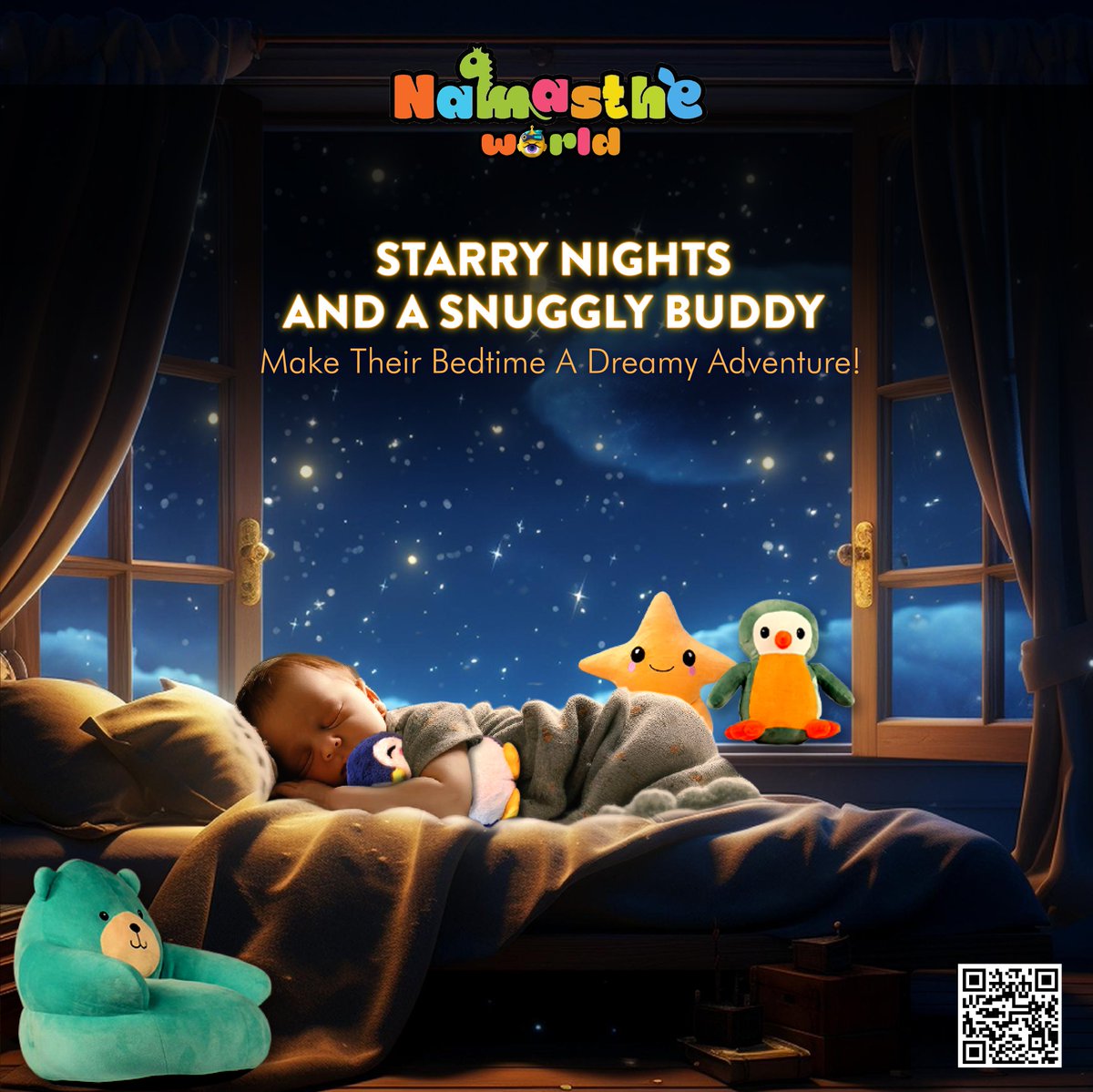 Soft blankets and a plush friend – the perfect recipe for a cozy night's sleep! With a bedtime story and a trusty stuffed companion, goodnight becomes a great night! Gift a cuddle buddy to your little one and make their bedtime an epic adventure! DM us to know more! #Plushies