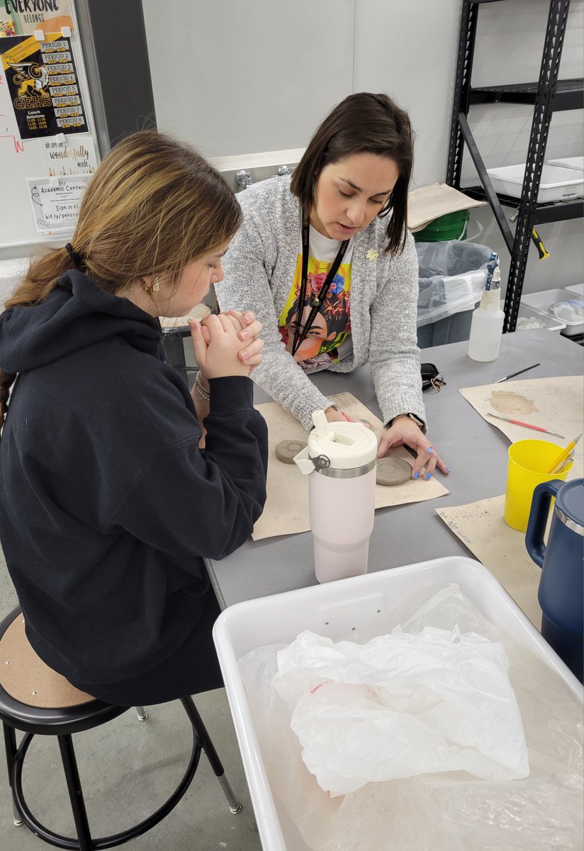 Shaping creativity and inspiring young minds in Pottery I class with the amazing Cassandra Stackis, our dedicated art teacher at Gretna East High.  #ArtEducation #CreativityUnleashed #TeacherLife #GretnaPublicSchools #gretnaeastmedia <a href="/GretnaEastMedia/">GretnaEastMedia</a>