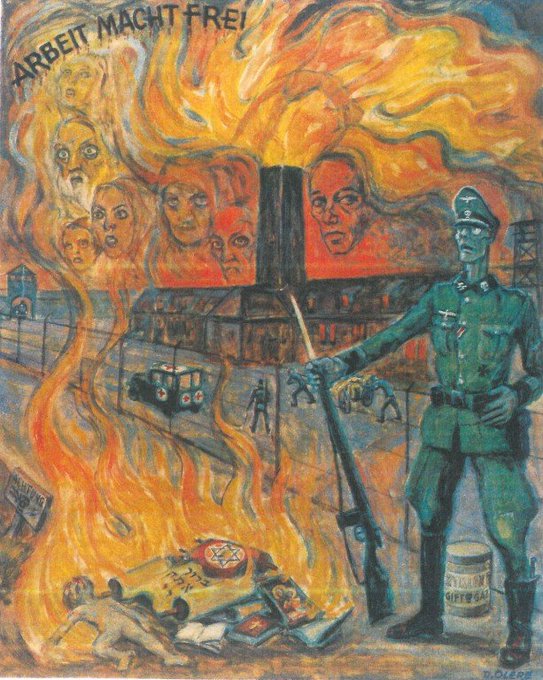 19 January 1902 | A Jewish artist David Olère was born in Warsaw. In 1918 he emigrated to France. In March 1943 he was deported to Auschwitz where he was forced to work in Sonderkommando. After the war he showed the horrifying world of gas chambers in drawings & paintings.