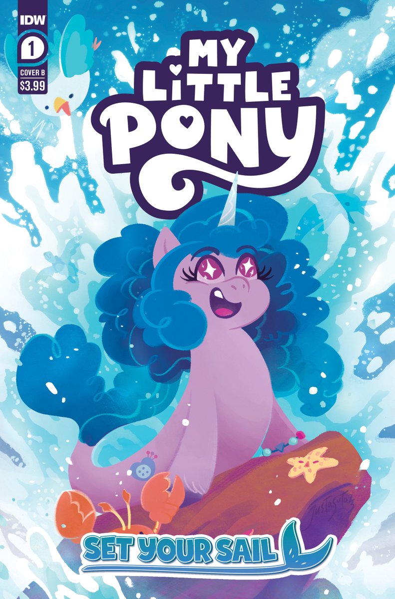 MY LITTLE PONY: SET YOUR SAIL #1 revealed! The seaponies are swimming into comics in a new miniseries! See the Mane Six totally transformed! Coming this April!

Writer: <a href="/megan_mb/">Megan Brown</a> &amp; <a href="/RunBarbara/">Casey Gilly @SDCC 2024</a>
Artist: @amymebberson
Covers: <a href="/PlinaGanucheau/">Paulina Ganucheau</a> <a href="/JustaSuta/">JUSTASUTA @ FWA AA⚡️BLUESKY⚡️TUMBLR⚡️INSTA</a>