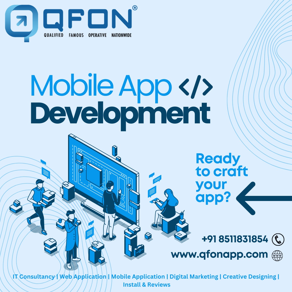 qfonapp's tweet image. We understand that every business is unique. Our team crafts custom #mobileapps that align with your brand identity and cater to your specific needs.
📌Contact Us Today:-
📲 +91 8511831854
📧 info@qfonapp.com
🌐 qfonapp.com
#MobileAppDevelopmentservice #qfonappltd