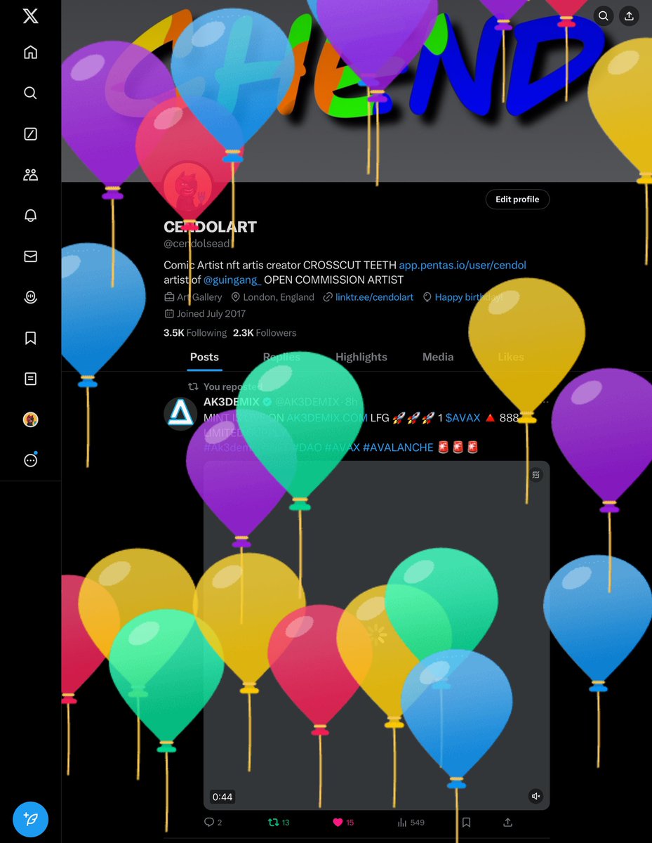 ⏱AUCTION LIVE⏱
                          ITS MY BIRTHDAY 

GET ME <a href="/salvor_io/">Salvor 🚢🔺</a> 
24 HOURS
STARTING BID 0.5 AVAX

#salvor #avalanche #artofavalanche #nft #NFTCommunity #nftart #NFTCollection #nftcollector 
Please support and place your bid here 👇