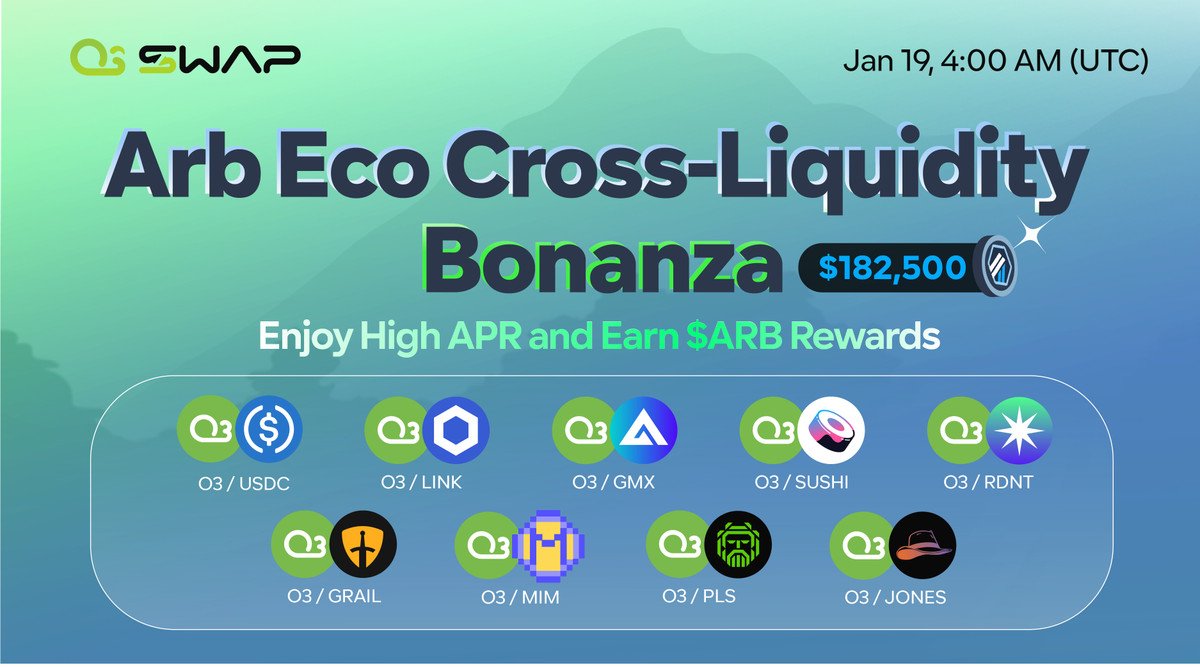1/10 Calling all Lps! Our Arbitrum Cross-Liquidity Eco Bonanza has begun! Dive into the hot tub cross-liquidity pool with <a href="/chainlink/">Chainlink</a>, <a href="/GMX_IO/">GMX 🫐</a>, <a href="/CamelotDEX/">Camelot</a>, <a href="/SushiSwap/">Sushi.com</a>, <a href="/RDNTCapital/">Radiant Capital</a>, <a href="/MIM_Spell/">🧙🏼‍♂️</a>, @JonesDAO_io, @PlutusDAO_io Enjoy high APR and stack $ARB rewards!🌟#CrossLiquidity