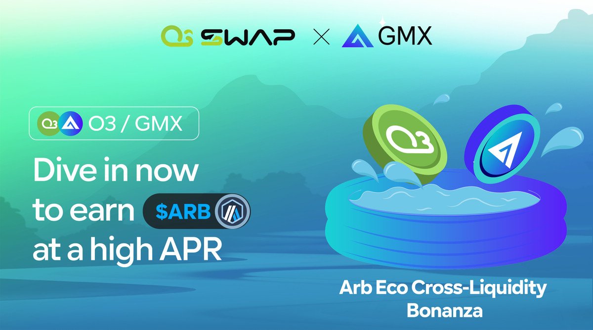 <a href="/CamelotDEX/">Camelot</a> 4/10 <a href="/GMX_IO/">GMX 🫐</a> is a huge inspiration for O3 Labs because they’re huge proponents of decentralization!

The O3/GMX pool’s now open, HODLERS, get LP at o3swap.com/vault?chain=Ar… stake, and earn $ARB with sizzling #APR. 🌟#GMX