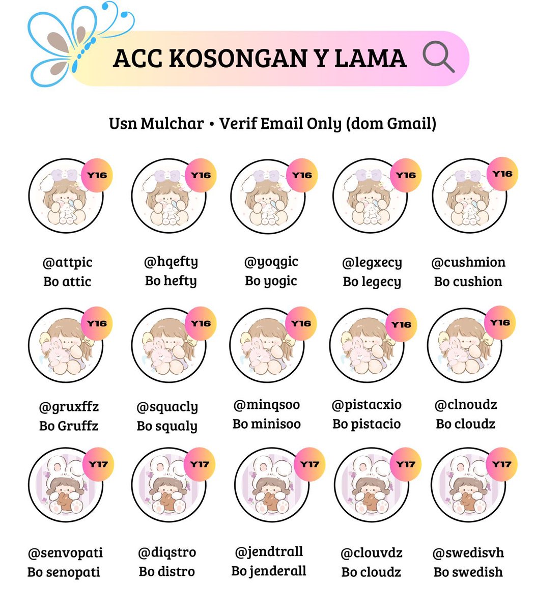 ⊱ 💐 ⤻ WTS ACC KOSONGAN Y LAMA ₊˚ 

💸 6.000 /Akun

✮ verif Email only
✮ go green
✮ masuk mt,ht dimainin dulu
✮ dapet data lengkap
✮ avail space &amp; circle  #zonauang