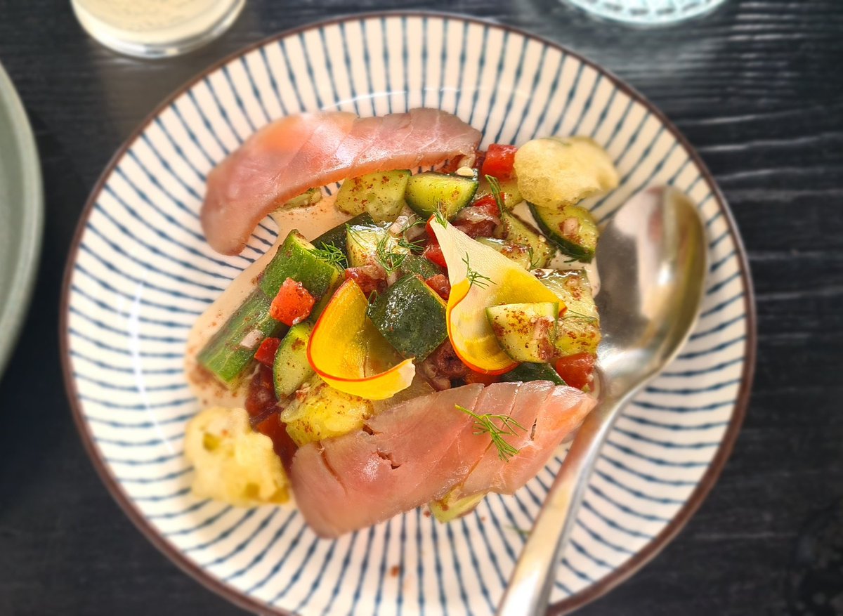 FreoLou's tweet image. First Course is Bavette Tartare (beef tartare) and Tuna Bresaola #Rustico