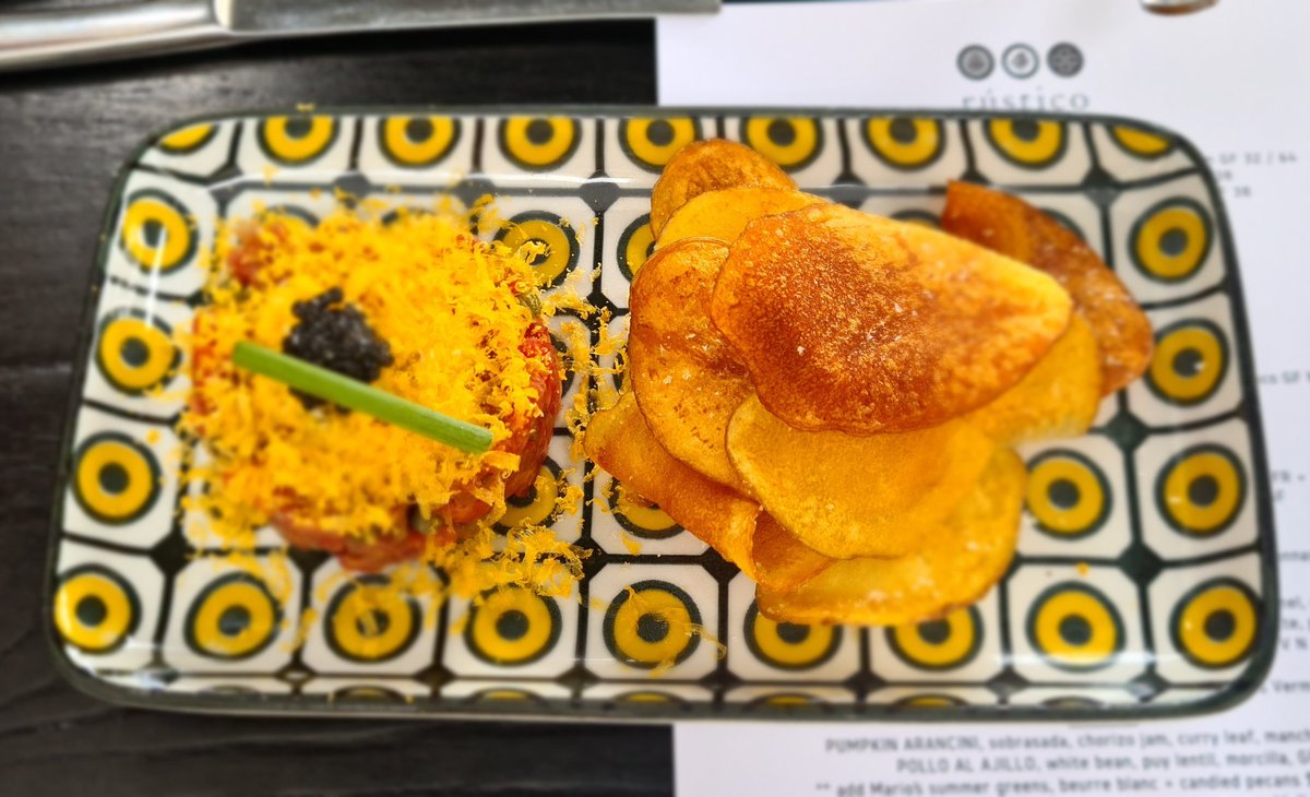 FreoLou's tweet image. First Course is Bavette Tartare (beef tartare) and Tuna Bresaola #Rustico