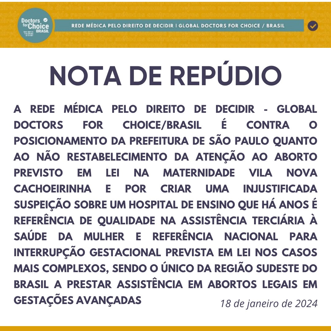 docsforchoiceBR's tweet image. #doctorsforchoicebr #saudementaldamulher #aborto #notaderepúdio #RedeMédicaPeloDireitodeDecidir #DireitosSexuaiseReprodutivos #abortolegal #gravidezaos10mata #pelodireitodedecidir #PrefeituradeSãoPaulo #SaudePrefSP #SUS #SaúdePública #VilaNovaCachoeirinha #violênciasexual