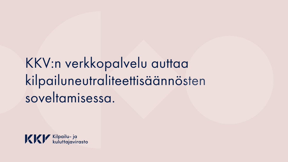 KKV:n selvityksen ja yhteydenottojen perusteella julkisyhteisöt kaipaavat kilpailuneutraliteettisäännösten soveltamiseen lisää ohjeita. 

Verkkopalveluumme on päivitetty mm. julkisyhteisön toiminnan luonteen arviointia tukevia sisältöjä.

Lue lisää:
kkv.fi/ajankohtaista/…