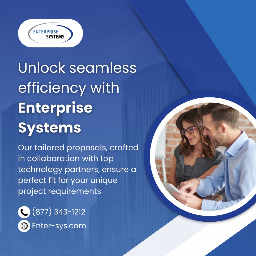 Experience the synergy of efficiency with Enterprise Systems! 🚀💻 Our bespoke proposals, developed in partnership with leading tech innovators, guarantee a seamless fit for your distinct project needs. Elevate your operations effortlessly.

#ConnectedLearning #EnterpriseSystems