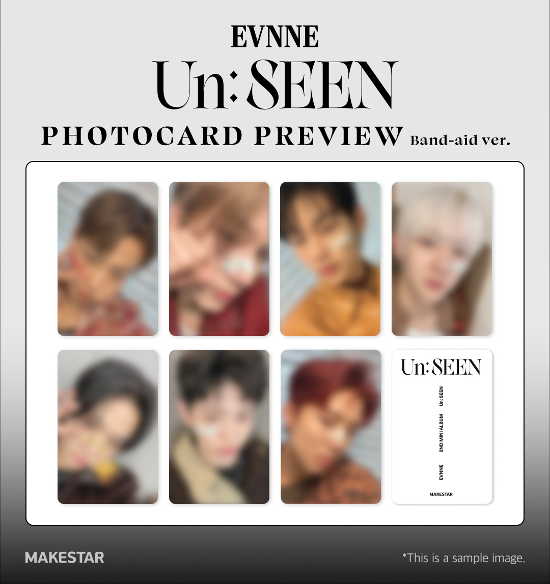 #EVNNE The 2nd Mini Album [Un: SEEN] Pre-Order Photocard Event! ⏰마감 2일 전! D-2 to apply!⏰ 💘미공개 셀카 포토카드 의사 ver. / 반창고 ver. 14종 프리뷰 💘한 주문 건에서 앨범 14매 구매시 EVNNE 손그림으로 제작된 반창고 1세트 증정 💘구매자 중 추첨 친필 사인 폴라로이드/포토카드…