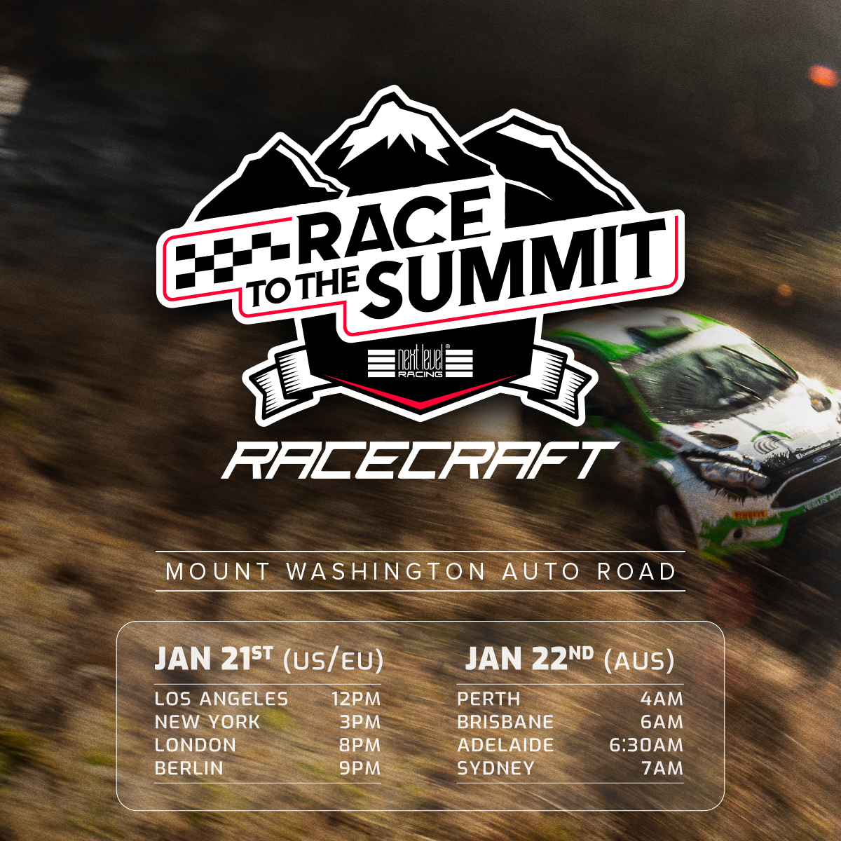 nextlvlracing's tweet photo. Your final reminder! ๐จOur Race to the Summit broadcast is 24 hours away! Clear your schedule because you're not going to want to miss this! ๐
Click this link to make sure you're following our twitch! https://t.co/PDRY4jIETY
#NextLevelRacing #Simracing #RacetotheSummit https://t.co/Dr9MOoKNkb