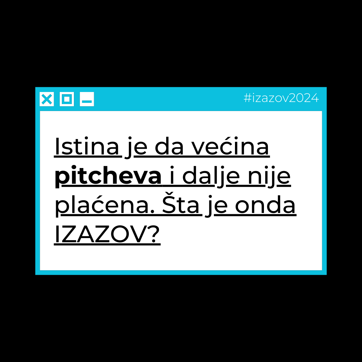 Izazov je kako stvoriti pravedan i održiv sistem koji vrednuje rad i kreativnost agencija, dok istovremeno omogućava klijentima da efikasno procene potencijalne partnere. 

#izazov2024