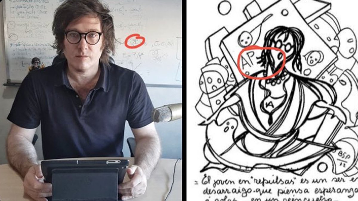 “Milei is the gray man, and with him Argentina will be the lighthouse that will illuminate the world.”

The drawing on the right is by Benjamín Solari Parravicini - who many believe predicted Milei’s victory, and proclaimed he would “enlighten the west.”

A prophecy foretold?