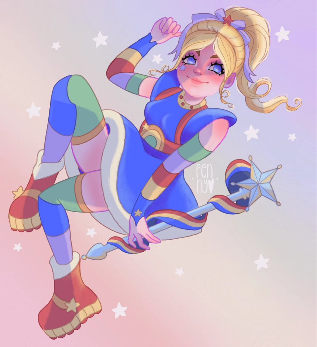 artbyaprild's tweet photo. One of my favorite 80s cartoon characters. Here's a #fanart of Rainbow Brite. Do you guys remember her? 
#digitalart #artist #illustration #ArtistOnX #rainbowbrite #art https://t.co/RMvgBki4ap