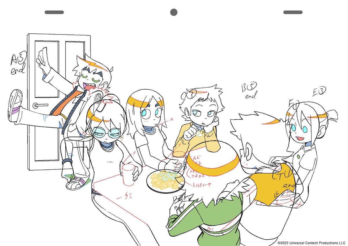 sciencesaru's tweet image. 「#スコット・ピルグリム テイクス オフ」OPより
youtu.be/QjQym1J9Qtw?fe…
🌮スコットと仲間たちの原画を大公開🥑

LO：#モコちゃん 、原画：#羅雄韜 さん
#ScottPilgrimNetflix