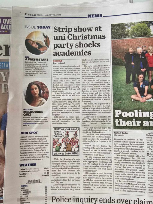 "It's so Wolf of Wall Street"  Did you see today's news about the Strip Show at a Uni Christmas party<a href="/tag/melbourne"class="tags"><span>#melbourne</span></a><a href="/tag/news"class="tags"><span>#news</span></a><a href="/tag/burlesque"class="tags"><span>#burlesque</span></a><a href="/tag/monashuni"class="tags"><span>#monashuni</span></a>