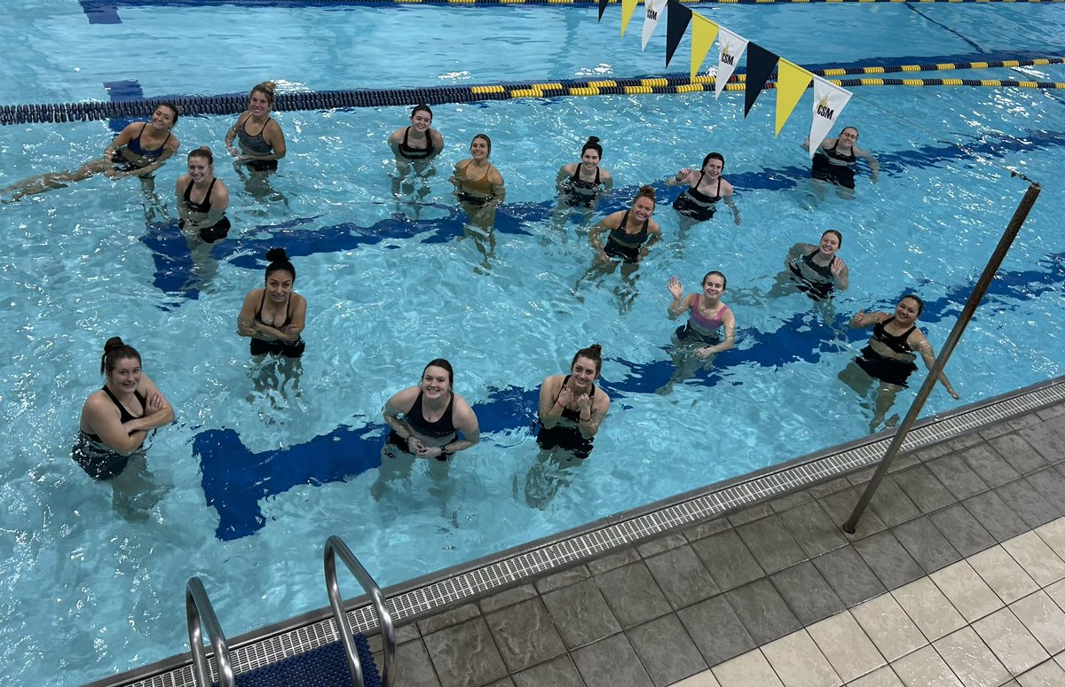 Today’s activities for training week included a pool workout, practice and learning about snow squalls!