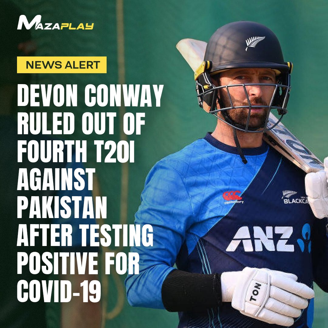 Chad Bowes is called in as cover after Devon Conway tested positive for COVID-19 ahead of the fourth T20I against Pakistan.

#DevonConway #NZvsPAK #NewZealand #Pakistan #T20Is #T20ISeries #COVID19 #COVID19outbreak #MazaPlay