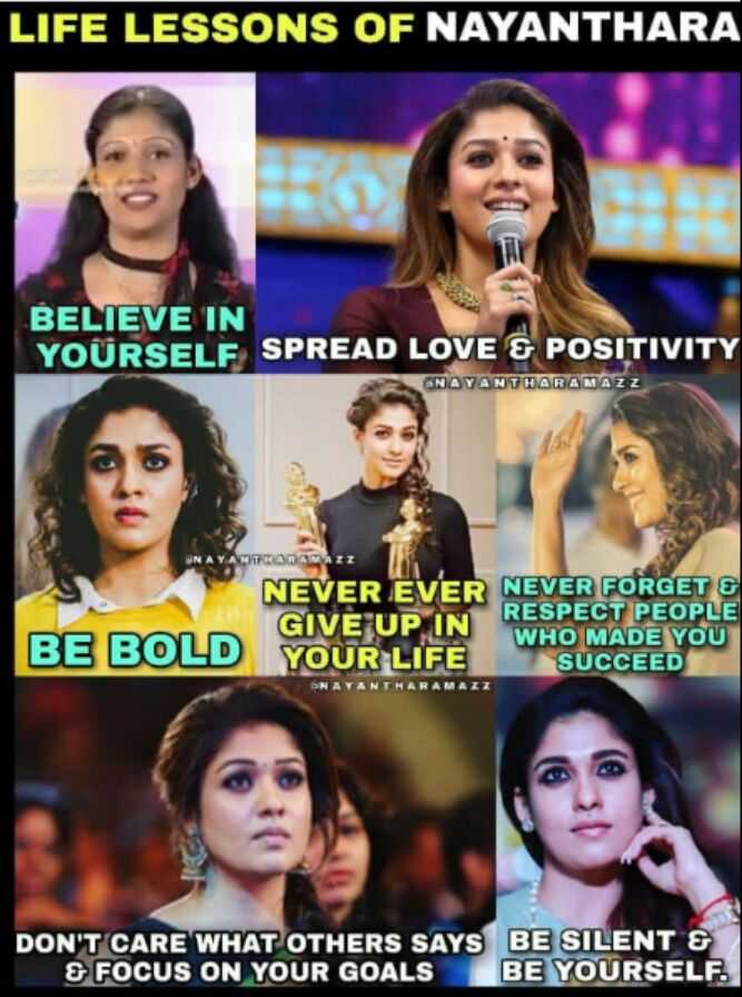 Don't care what others saying , Focus your goals 

#Nayanthara #LadySuperstar 
#WeStandWithNayanthara 
#ISupportNayanthara 
#Annapoorni