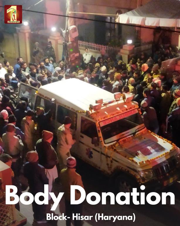 A Dera Sacha Sauda volunteer from Hissar, Haryana, has generously donated their posthumous body for #medicalresearch and humanity! Such humanitarian service is exemplifying the purest form of giving. #SelflessService #BodyDonation #Humanity #DeraSachaSauda