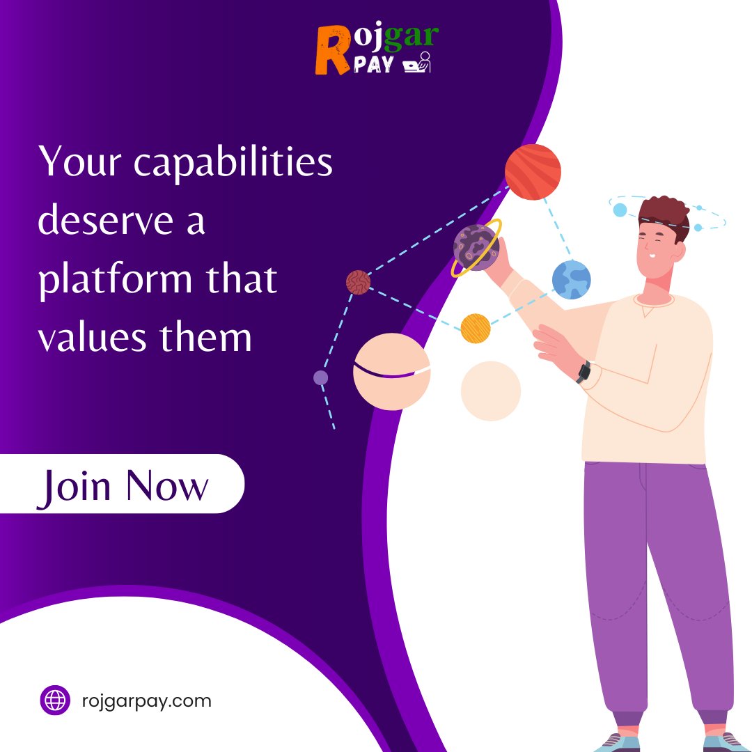 Your capabilities deserve a platform that values them. Rojgar Pay is not just a job, it's a digital office where you learn, work, and earn according to your potential. Join the revolution!

#CareerRevolution #RojgarPay