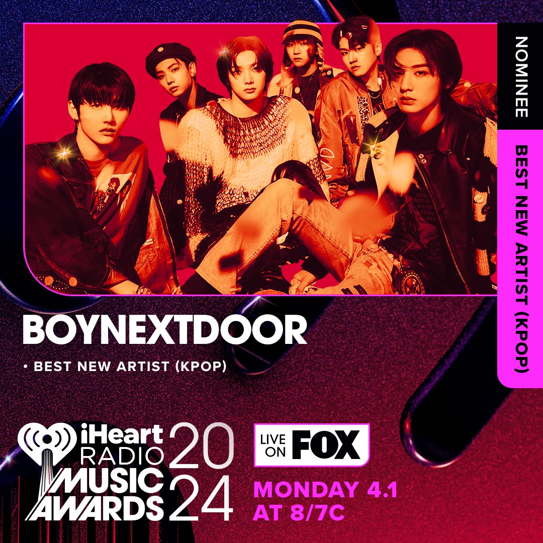 BOYNEXTDOOR_KOZ's tweet photo. Show your love and support for BOYNEXTDOOR on iHeartRadio Music Awards! 👏

🗓 Jan. 18th - March. 25th
🔗 https://t.co/BPQuBEO8WE

#BOYNEXTDOOR #보이넥스트도어 #BND
#iHeartAwards https://t.co/0Jb0ACRjJf