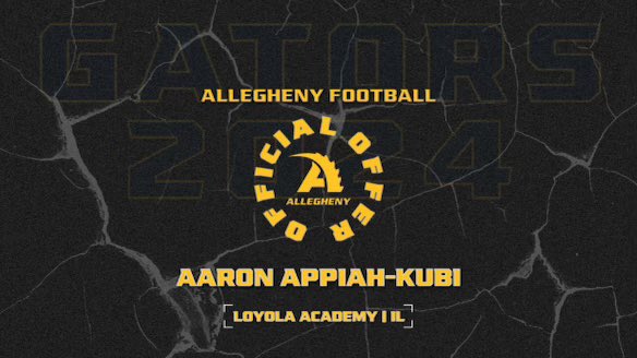 After a great conversation with Coach Layer,
 I am thrilled to have received another invitation to compete at Allegheny
<a href="/Loyola_FB/">Loyola Academy Football</a>