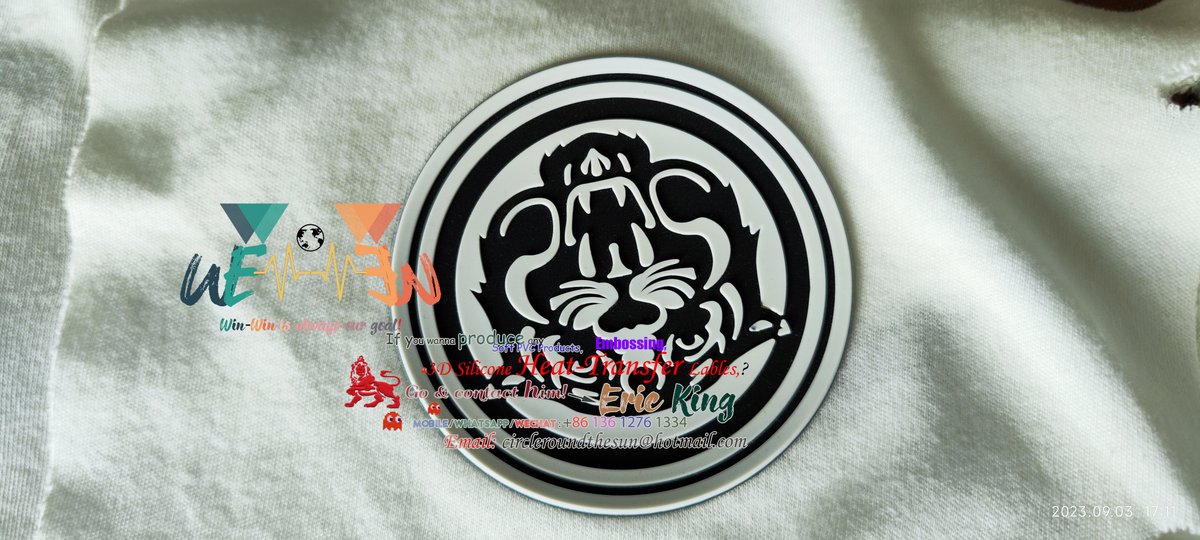 EricKongKing's tweet image. Day 112: 3D Silicone Heat-transfer Labels for Garments
Tomorrow is Greater Cold, but it seems not cold at all today! May you have a nice weekend!
Multi-color Silicone Heat-transfer Stickers are also possible! Contact us to get more details!
#HeattransferSticker #TPULabel #TPU