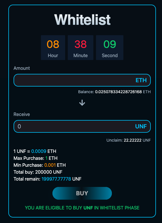 CedrickJas38013's tweet photo. Just aped in and got my fair share of $UNF from the @Unifi_Finance 's Pre-sale. Being whitelisted with $MEME and got some juicy discount. 

Let's see where this goes in a couple of weeks bois. #LFG #WAGMI

#UNF #UniFi https://t.co/tDT1AtpQNS