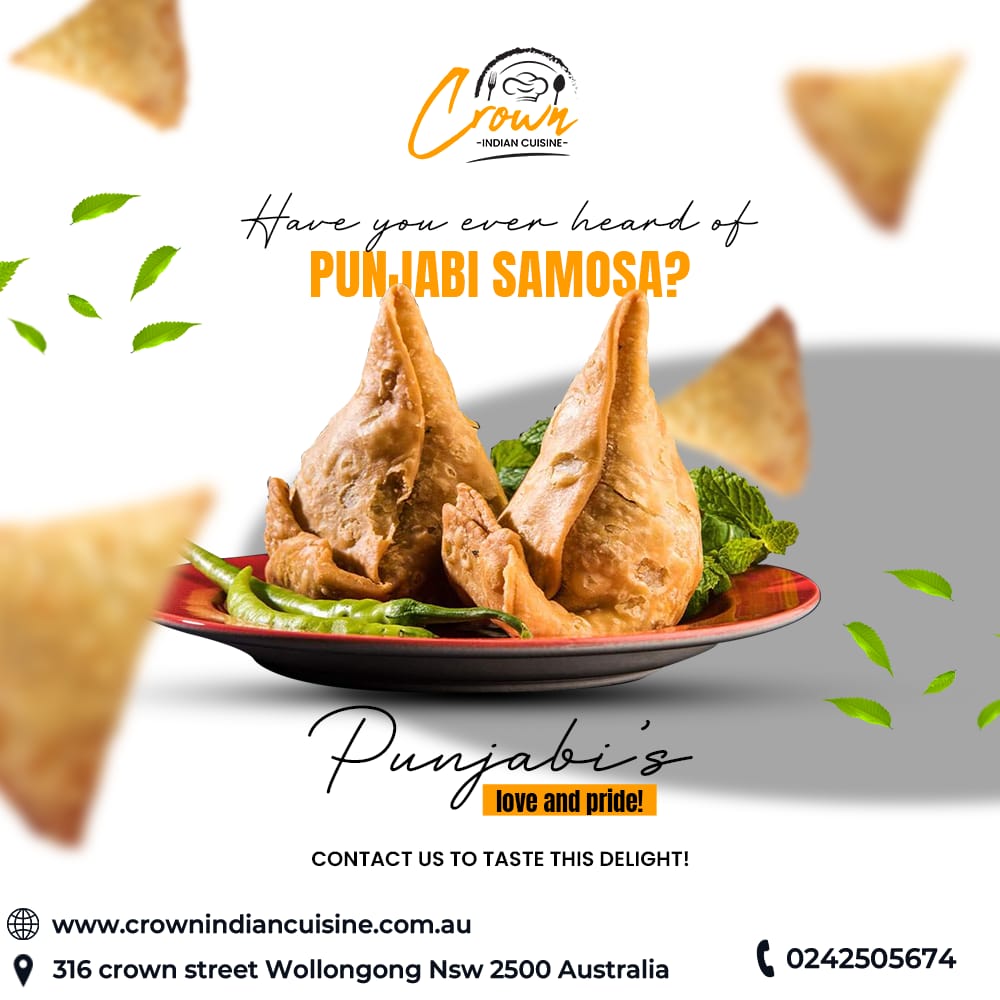 Crispy on the outside, soft on the inside, and bursting with flavour - these samosas are the perfect way to start any meal.

crownindiancuisine.com.au
+61 2 4250 5674

#samosa #punjabisamosa #delicateflavor #indianfood #indiancuisine #crownindianrestaurant #wollongong #australia