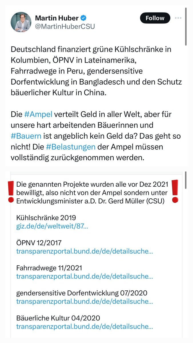 IdEoLoGiE!!!1elf 😡😡🤡 
Einfach so KREDITE für Radwege in Peru raushauen!
Danke Ampel... ähm... ach so... Merkel! Egal! Dagegen! WUT!