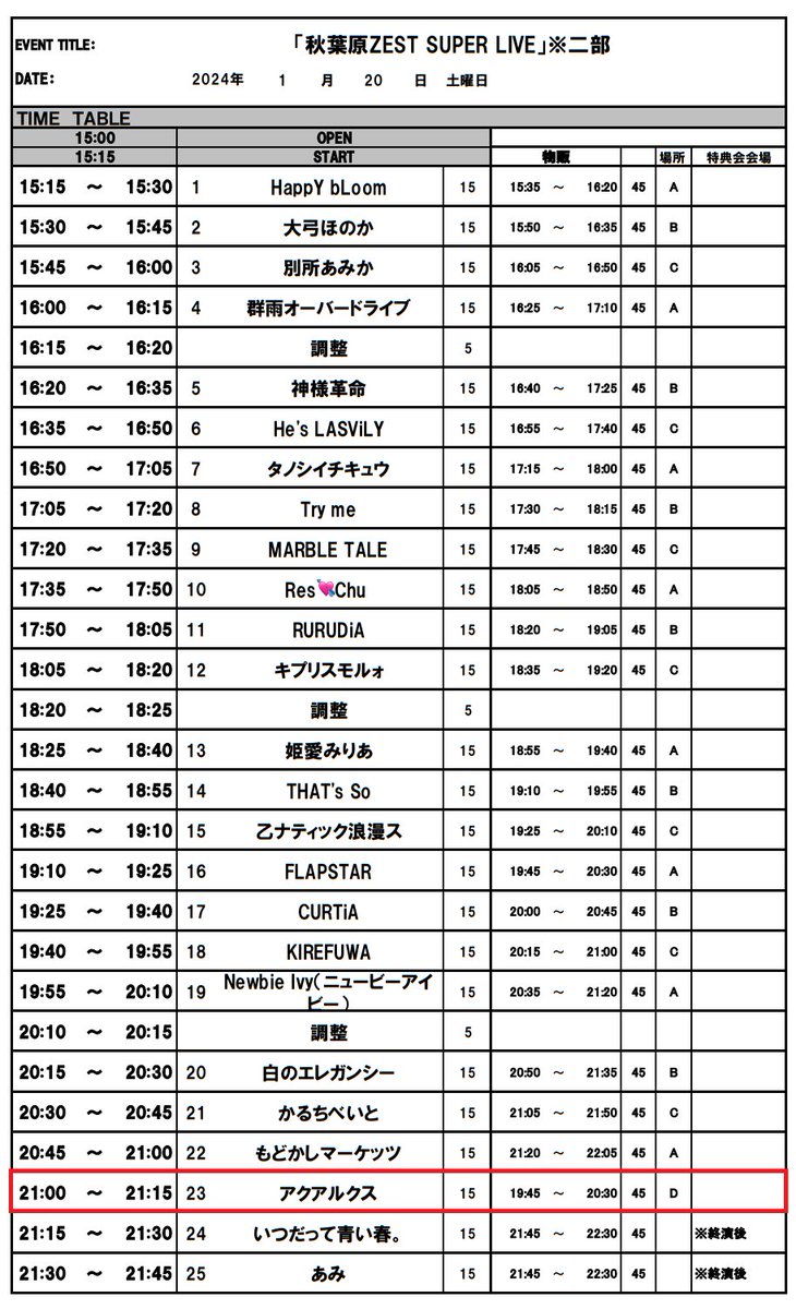 aqualuxjp's tweet photo. #アクアルクス情報 確定版

2024年1月20日(土)
開場15:00／開演15:15
秋葉原ZEST
『秋葉原ZEST SUPER LIVE 2部』

出演 21:00-21:15
特典会 19:45-20:30(⚠️出演前⚠️)

予約￥2,500／当日￥3,000
+1D

生誕祭を開催した思い出のライブハウス、ZESTさん🌸👰

👇ご予約2️⃣pt
https://t.co/xFVM6XJHVs https://t.co/IfPV80qX95