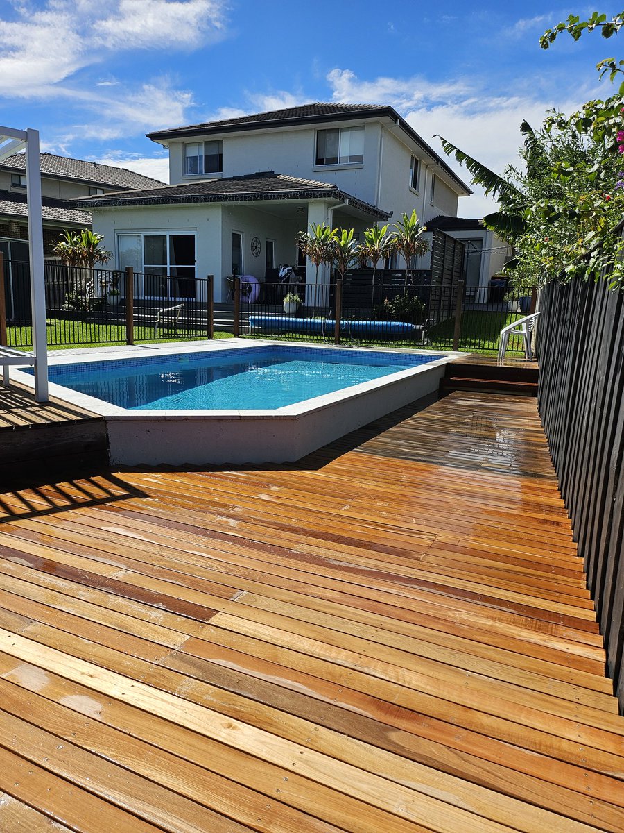 After 2 years, my deck around the pool is almost complete... 
#westernsydney