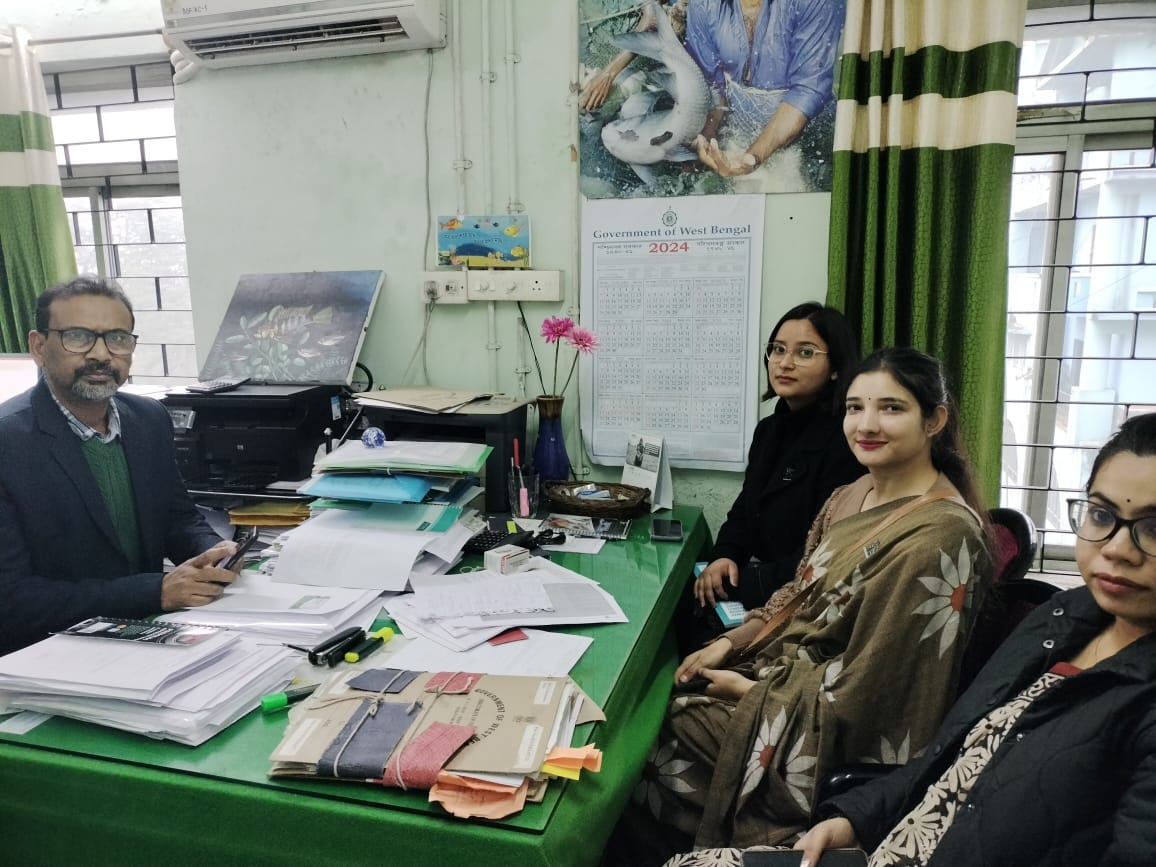WII-NMCG team had a meeting with Director, Dr Vishwanath,& Additional Director, Dr Shamik Das, FisheriesDept,WestBengal regarding upcoming training for FisheriesDept. on biodiversityconservation of GangaBasin.They are looking very much forward for their participation in training.